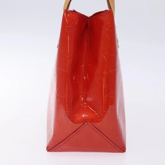 LOUIS VUITTON Monogram Vernis Reade PM Hand Bag Red Rouge M91088 LV Auth 133099 - Picture 4 of 16